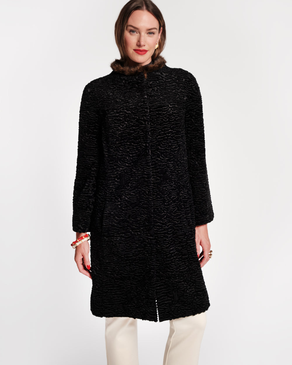 Dame Faux Fur Coat - Black
