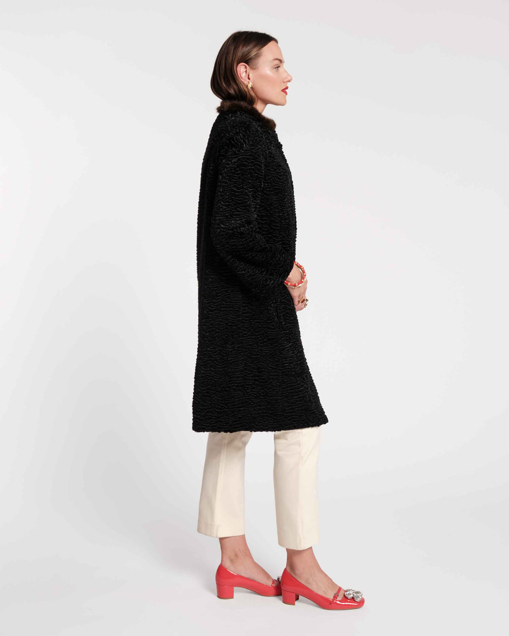 Dame Faux Fur Coat - Black