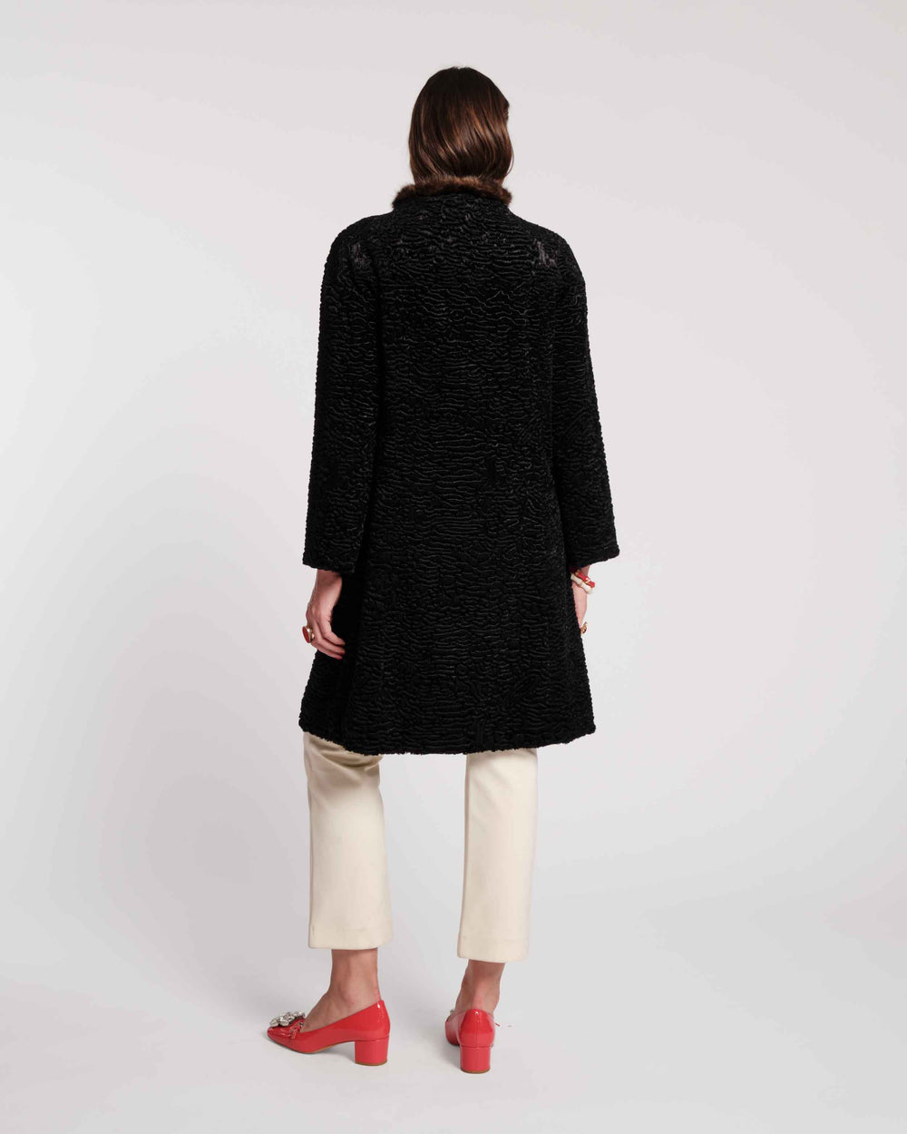 Dame Faux Fur Coat - Black