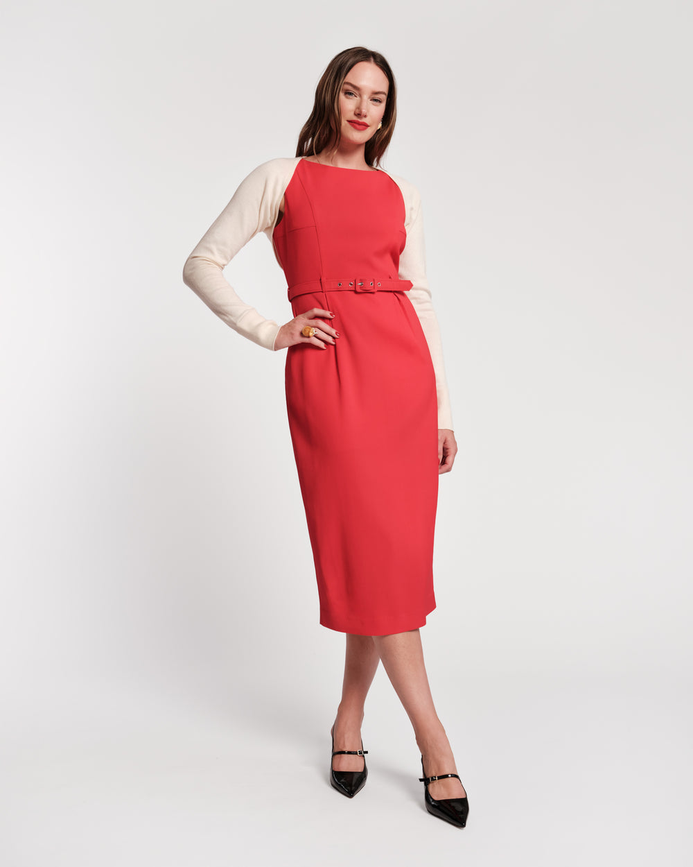 Emmie Long Sleeve Shrug - Oyster Sweater Frances Valentine
