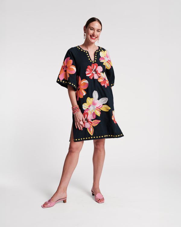 Charming Caftan Mini - Sun Floral Blue - Frances Valentine