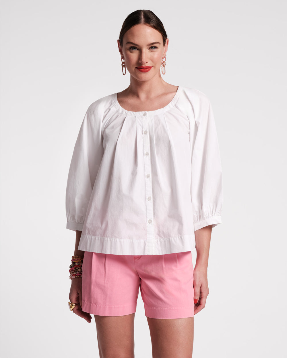Zoe Top - White - Frances Valentine