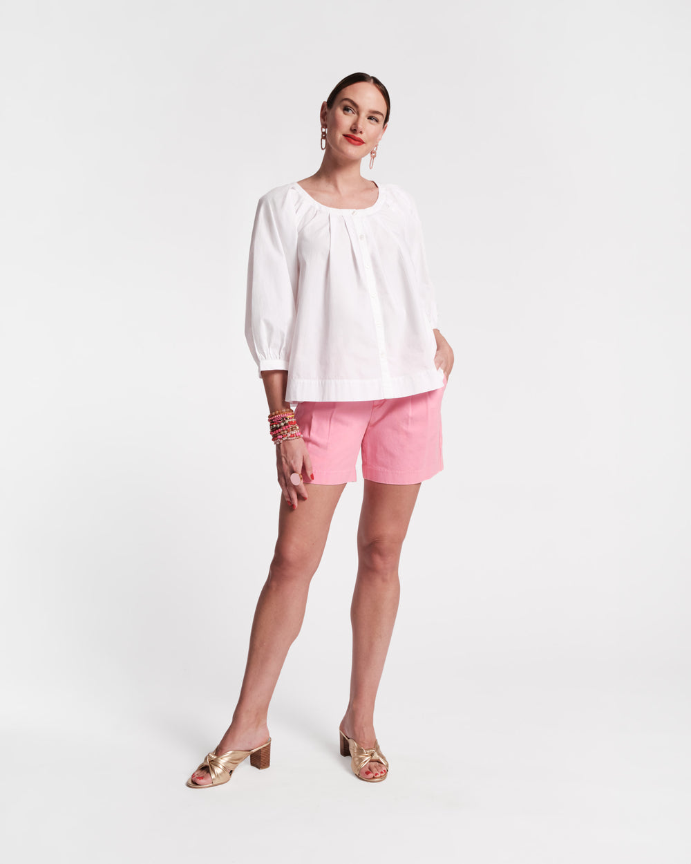 Zoe Top - White - Frances Valentine