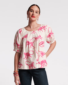 Zonda Top Pink Monkey - Frances Valentine