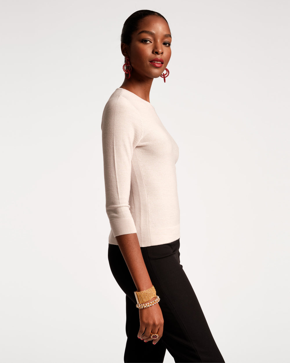 Rebekah Knit Top - Champagne Tops Frances Valentine
