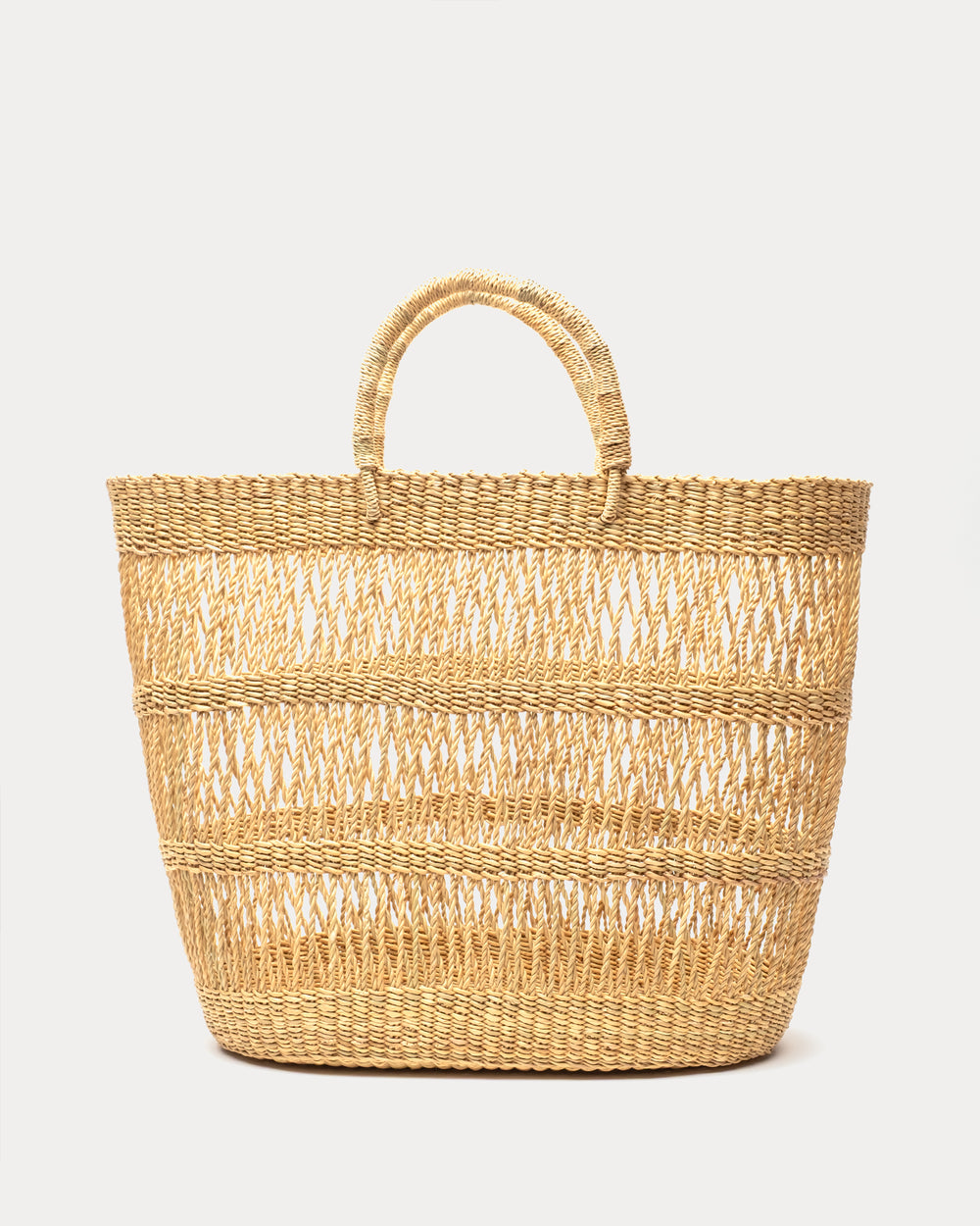 Open Weave Bolga Tote - Natural - Frances Valentine