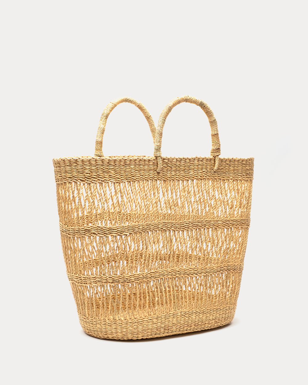 Open Weave Bolga Tote - Natural - Frances Valentine