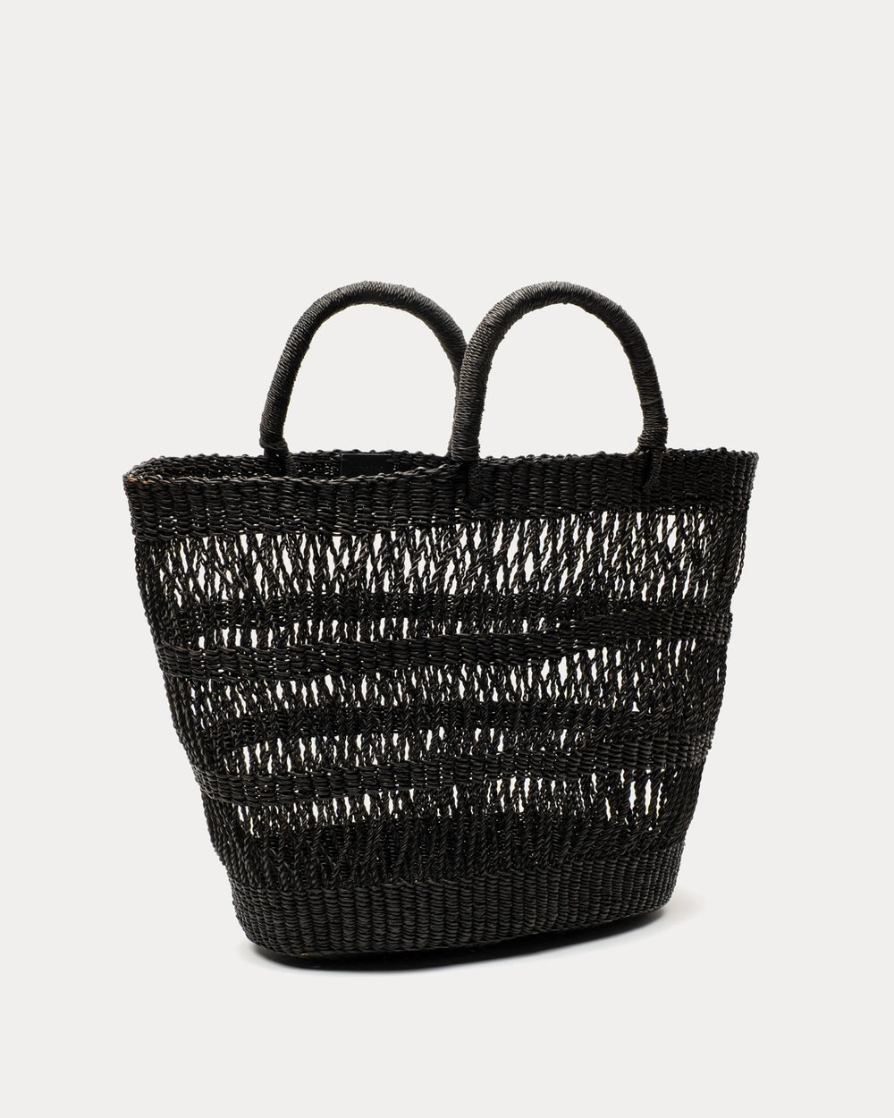Open Weave Bolga Tote - Black - Frances Valentine