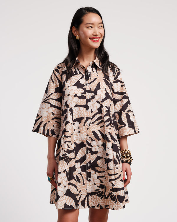 Isla Shirtdress - Sketchy Jungle - Frances Valentine