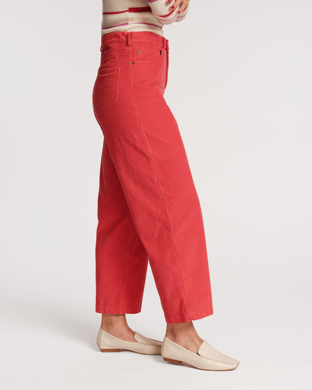 Jane Mini Wale Corduroy Pant - Coral - Frances Valentine