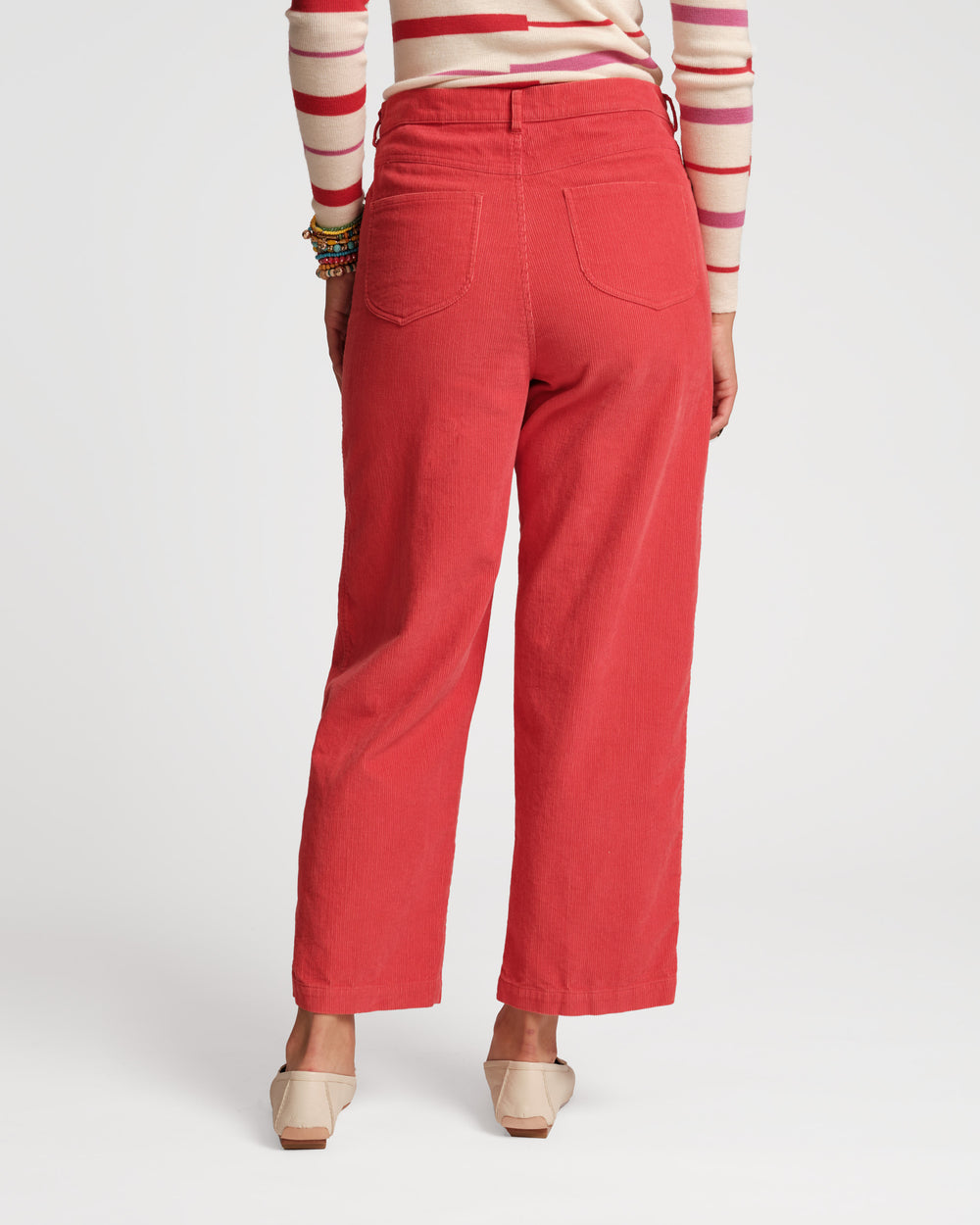 Jane Mini Wale Corduroy Pant - Coral - Frances Valentine
