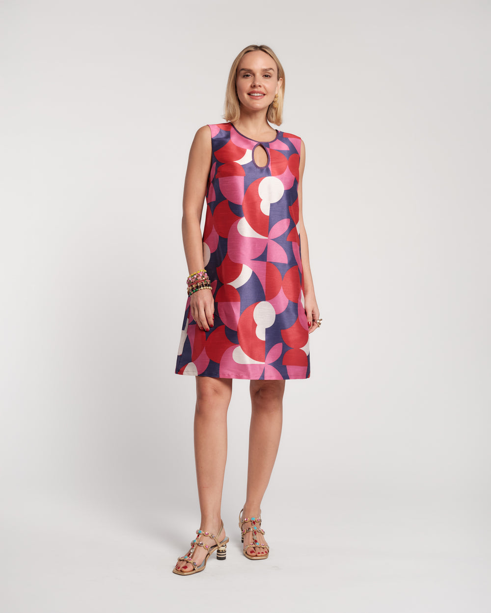 Jean Keyhole Shift Dress - Kaleidoscope Dresses Frances Valentine