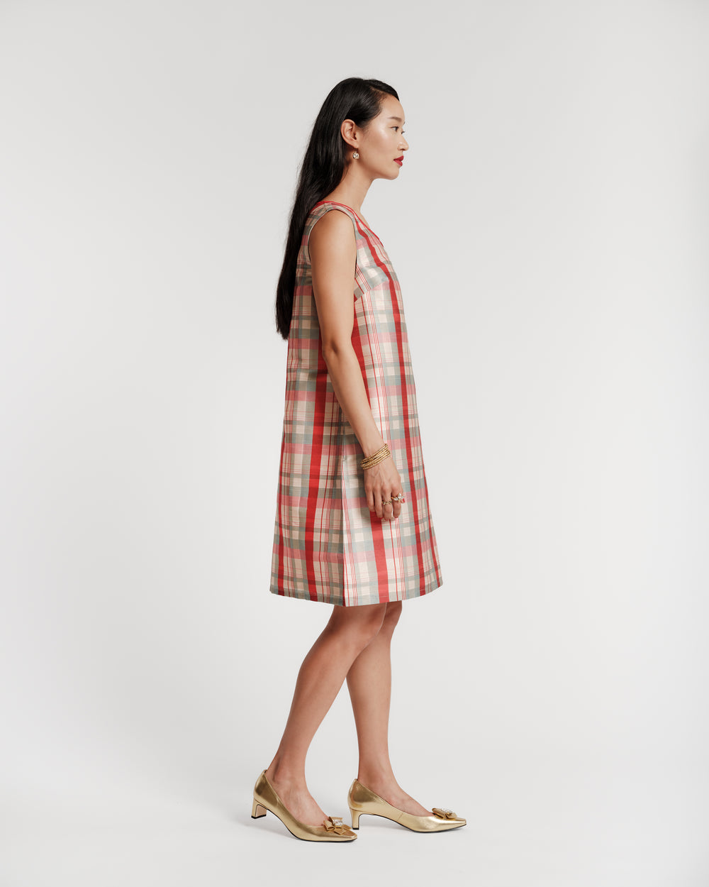 Jean Keyhole Shift Dress - FV Plaid Dresses Frances Valentine