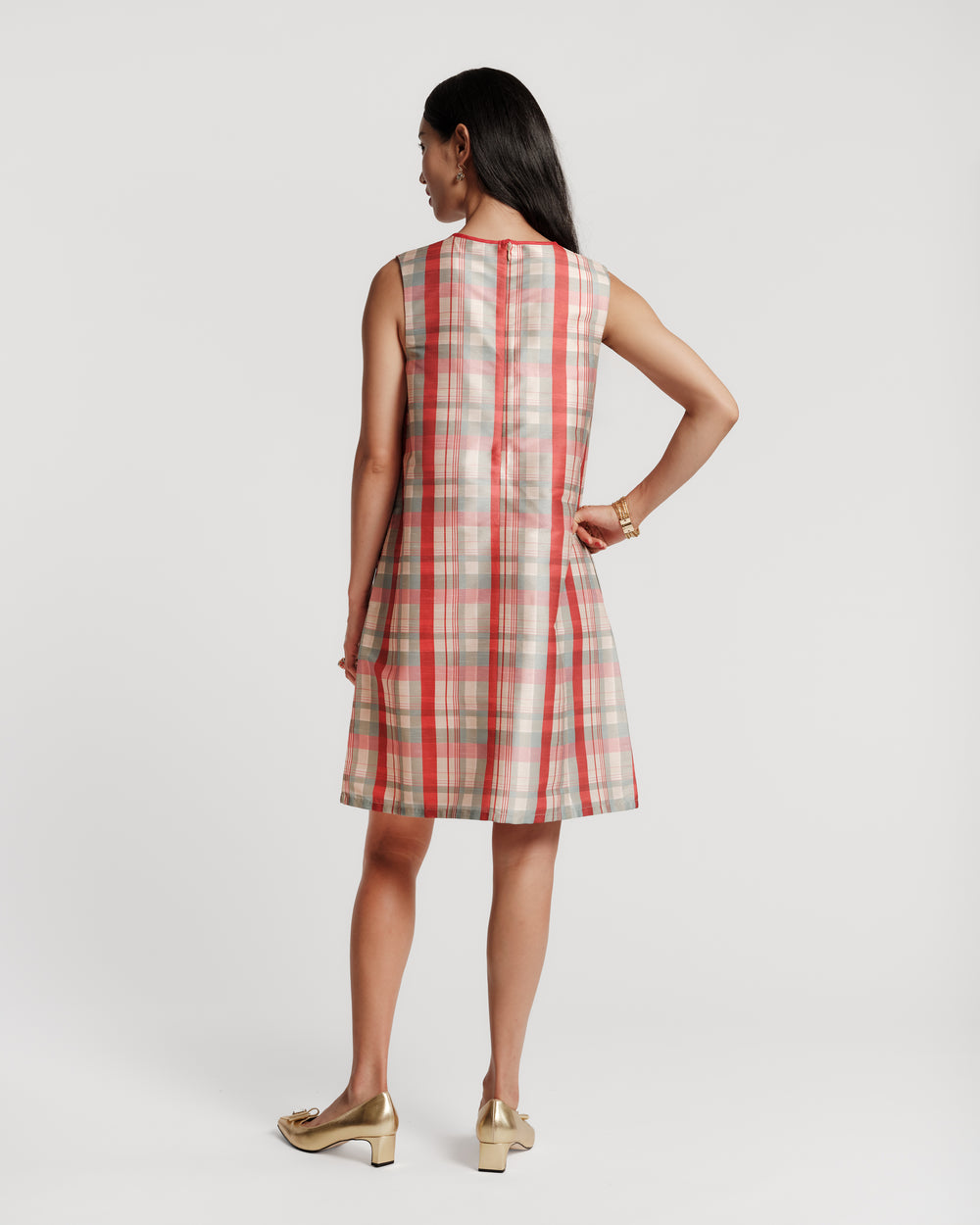 Jean Keyhole Shift Dress - FV Plaid Dresses Frances Valentine
