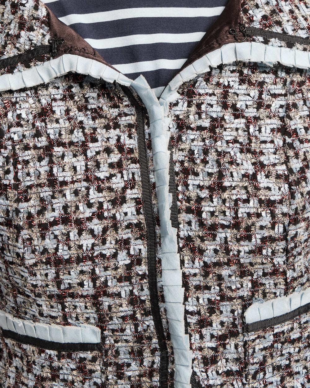 Jessie Jacket - Deco Tweed Blue - Frances Valentine