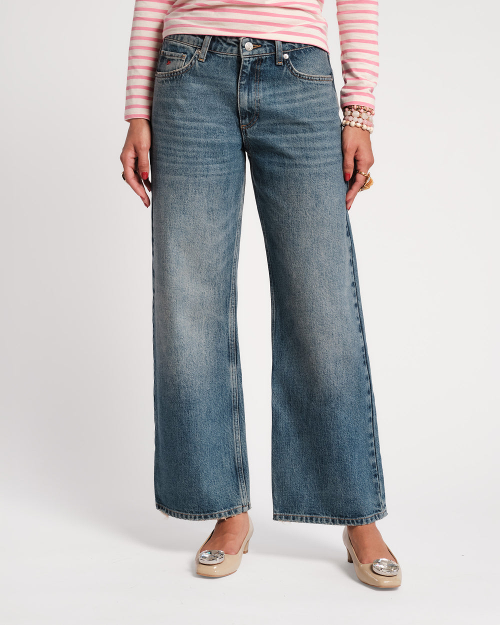 Jessie Medium Rise Jean - Medium Wash Denim Pants Frances Valentine