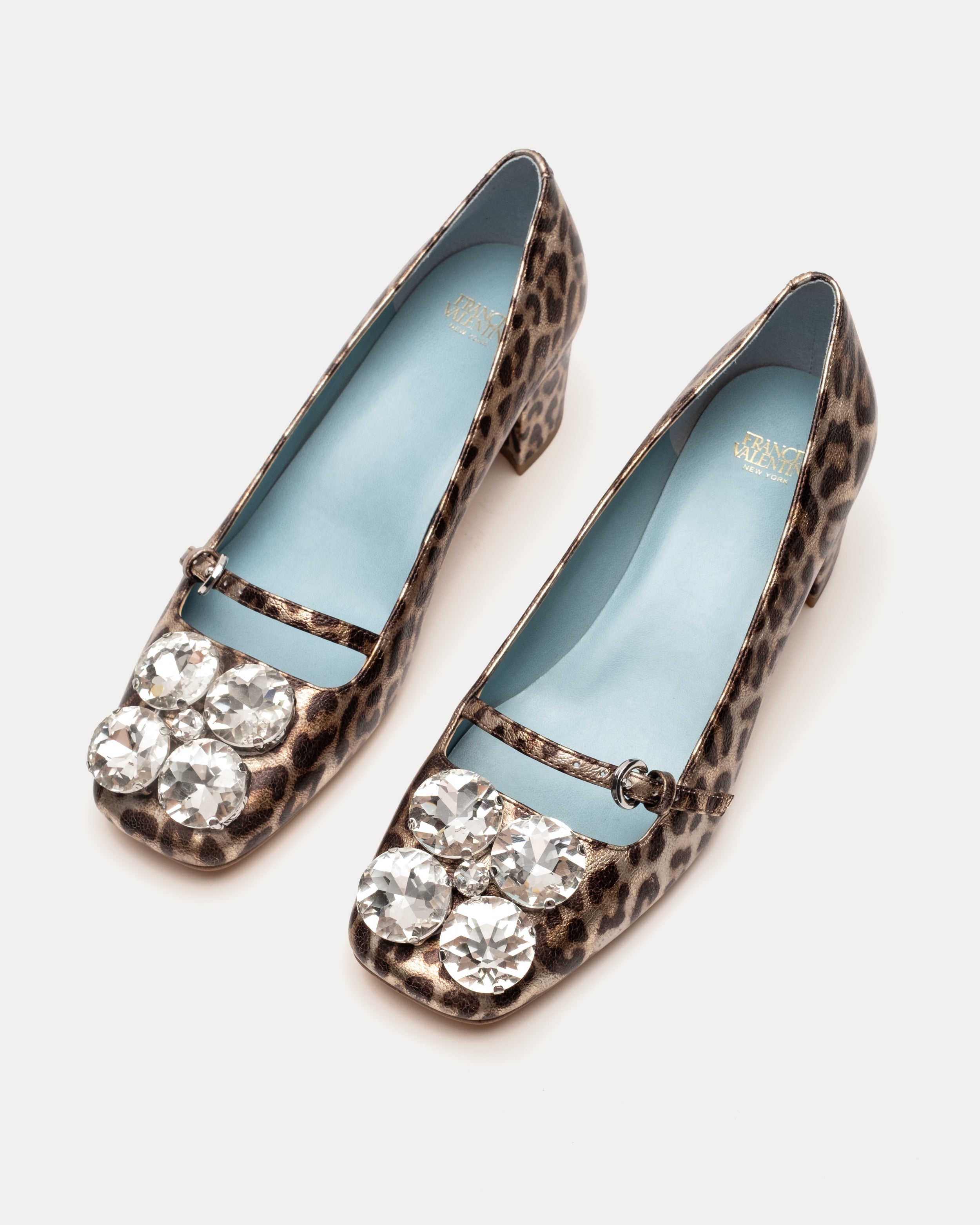 Josephine Heel - Metallic Leopard – Frances Valentine
