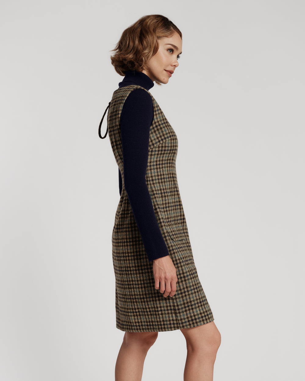 Wool Jumper Dress - Plaid Frances Valentine