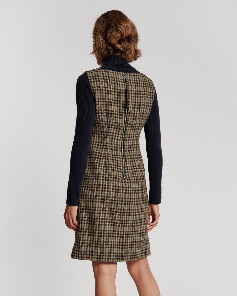 Wool Jumper Dress - Plaid Frances Valentine