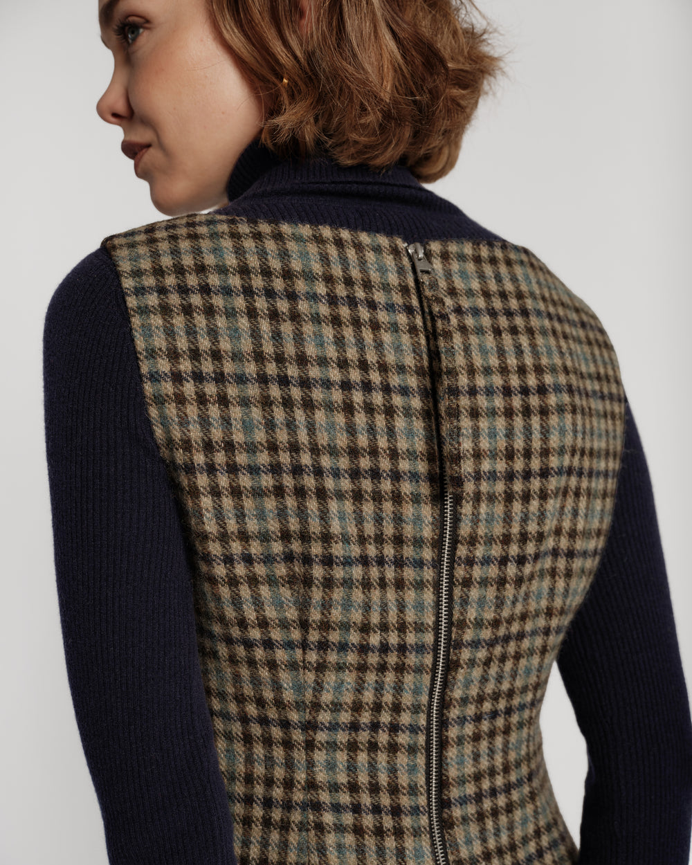 Wool Jumper Dress - Plaid Frances Valentine