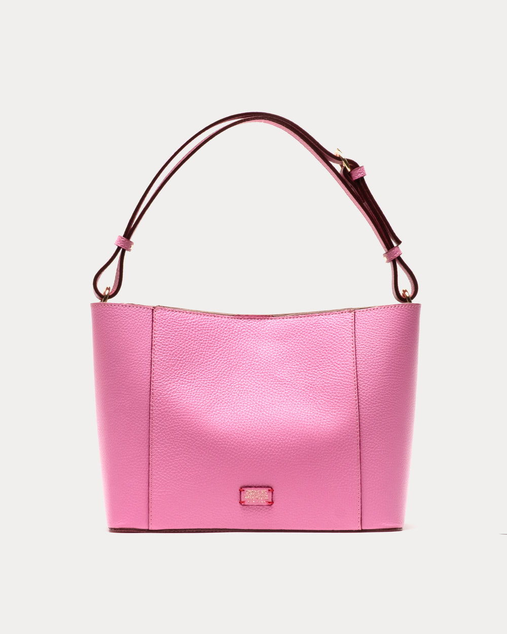 June Hobo - Tumbled Leather Pink Handbag Frances Valentine