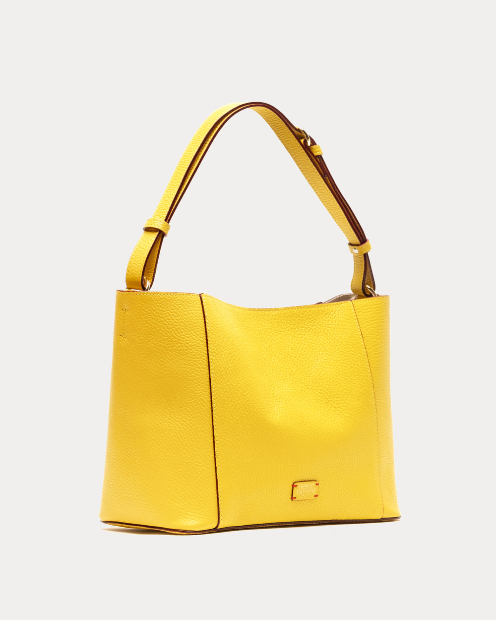 June Hobo - Tumbled Leather Canary Handbag Frances Valentine