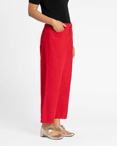 Montecarduo Corduroy Trousers for Women - Wine Red Corduroy Pants