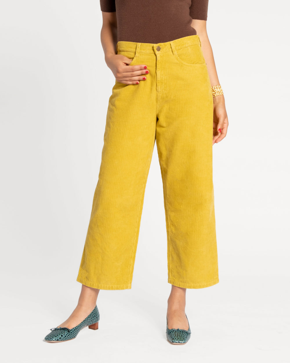 Jane Corduroy Pant - Mustard Pants Frances Valentine