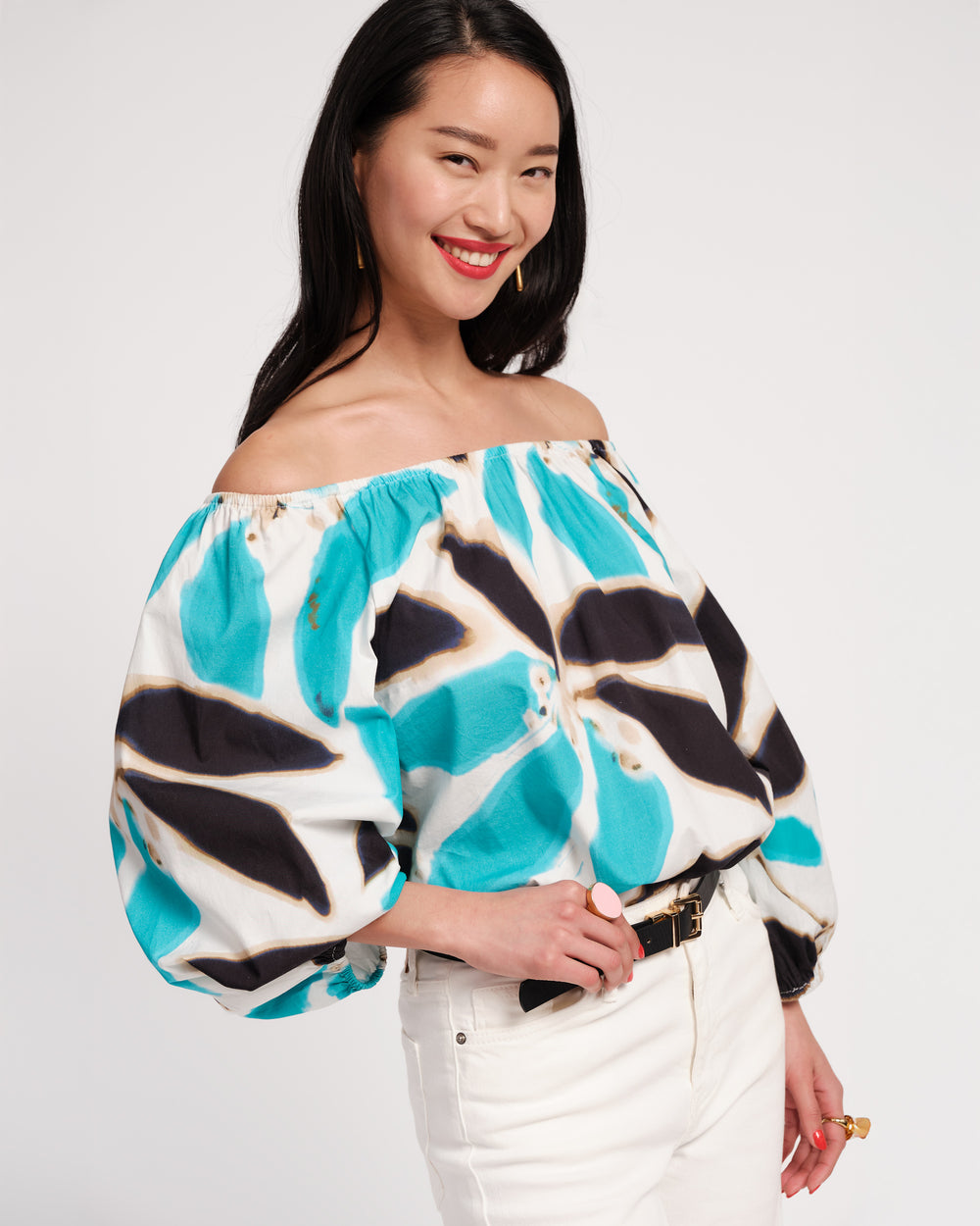 Bliss Top - Banana Leaf Blue - Frances Valentine