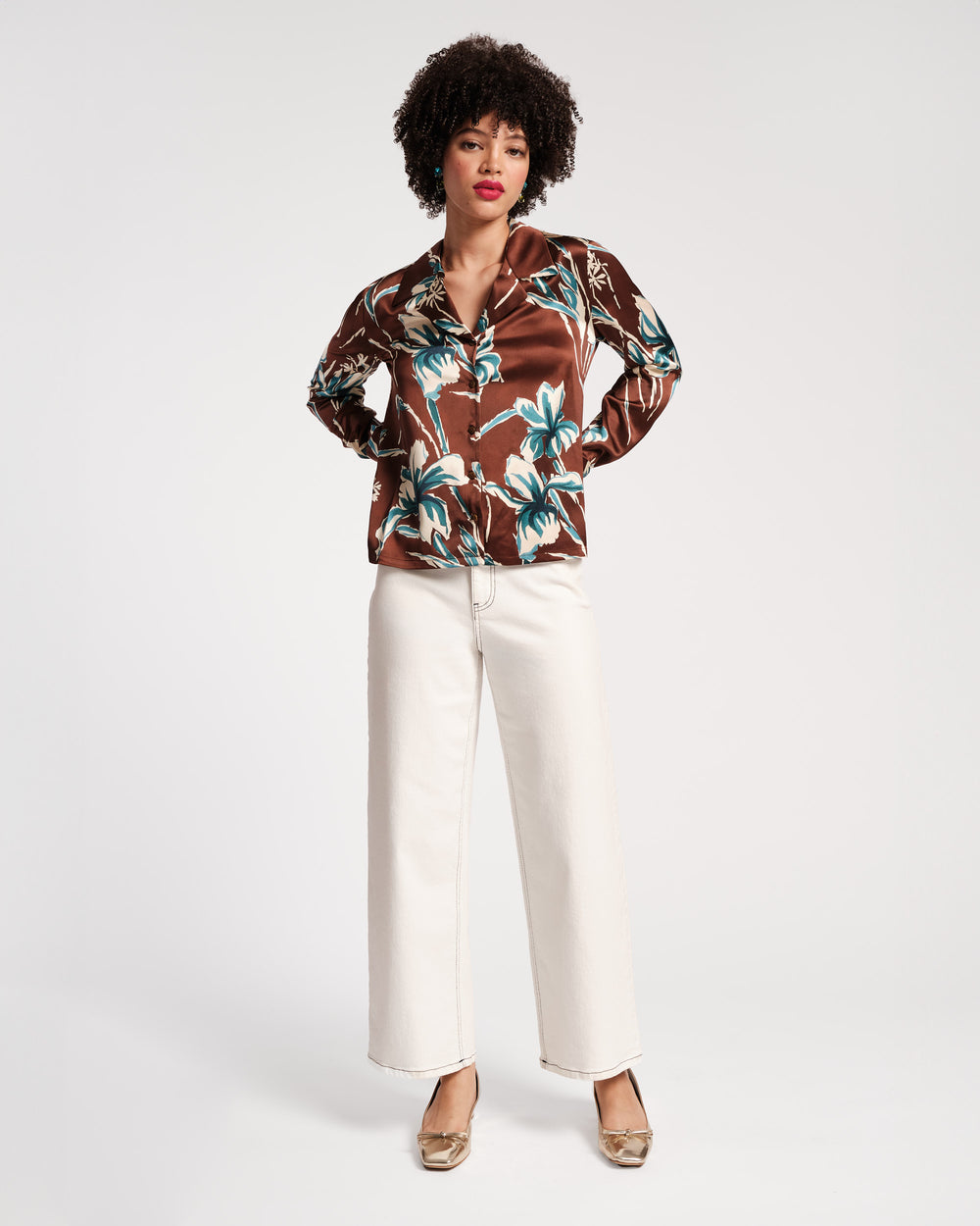 Ace Jean Stretch Denim - White - Frances Valentine
