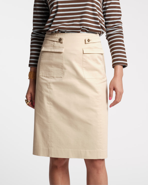 Pencil Skirt - Khaki - Frances Valentine