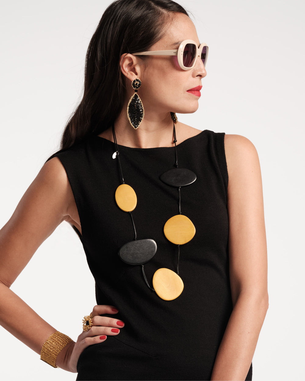 Avary Statement Necklace Yellow - Frances Valentine