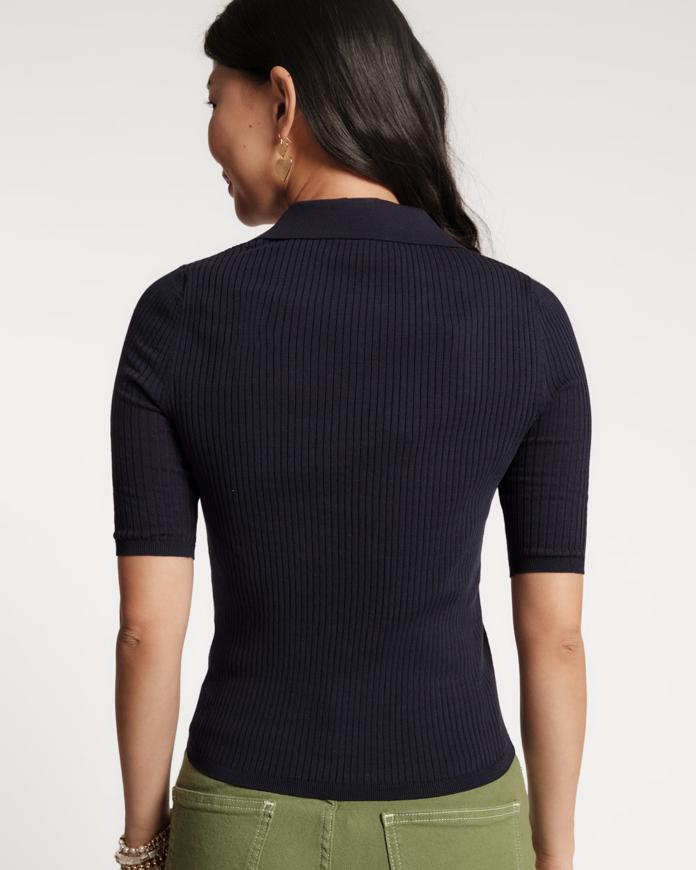 Krissy Polo - Navy Tops Frances Valentine