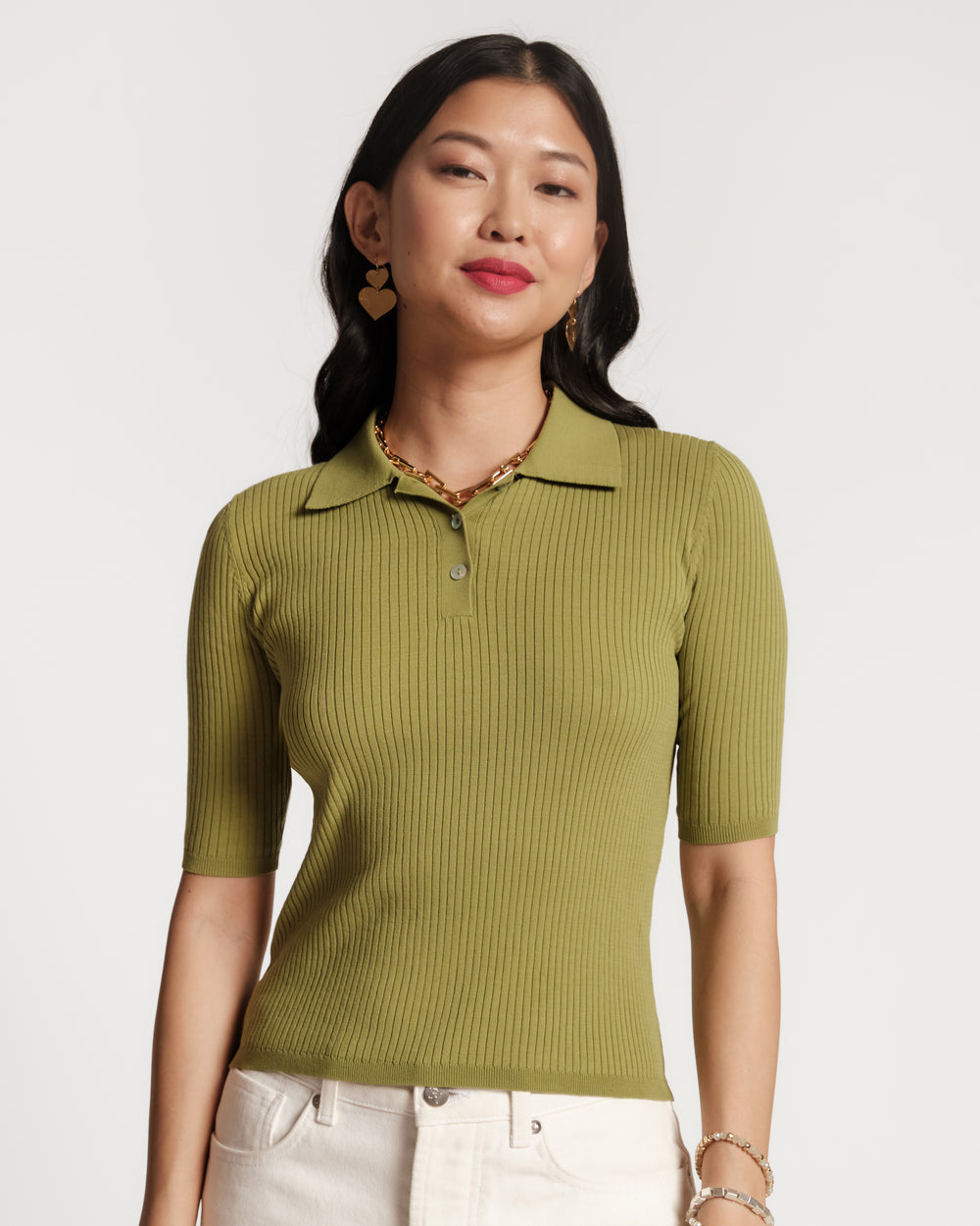 Krissy Polo - Green Tops Frances Valentine