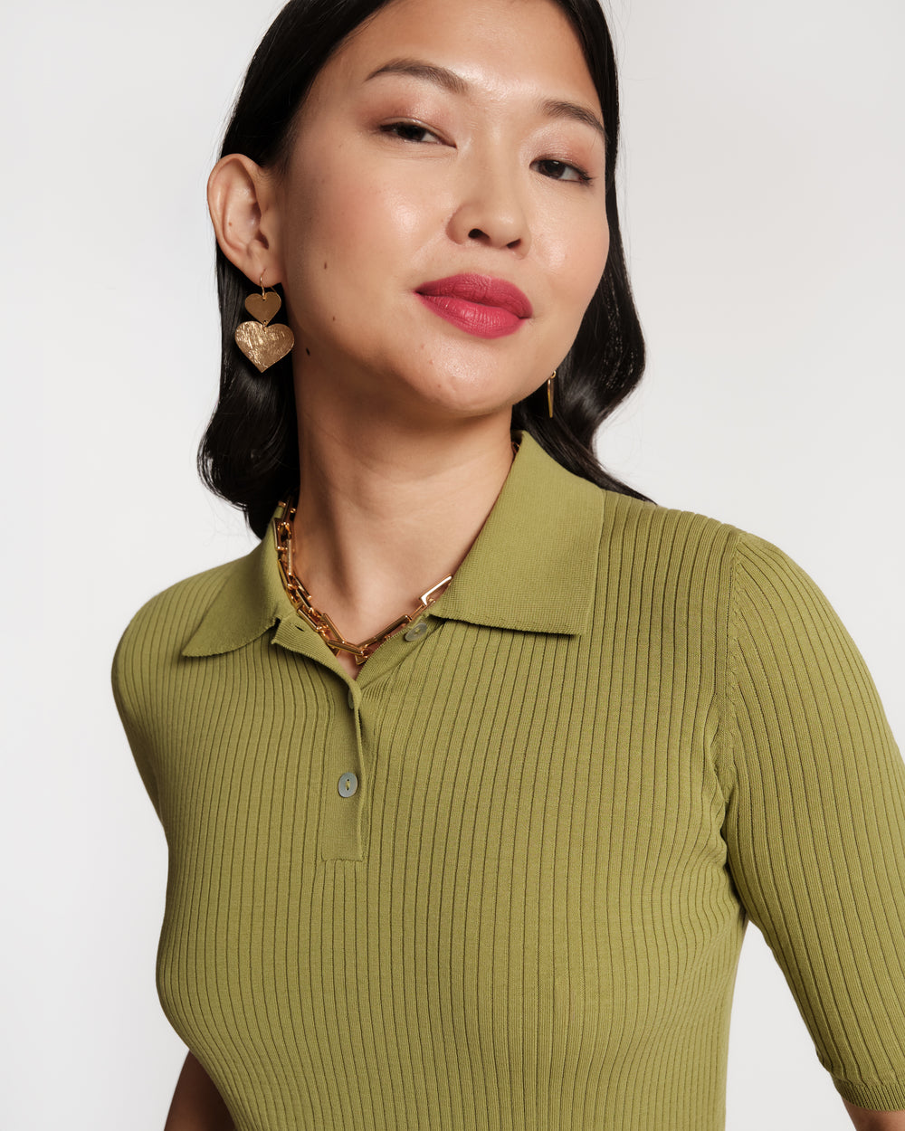 Krissy Polo - Green Tops Frances Valentine