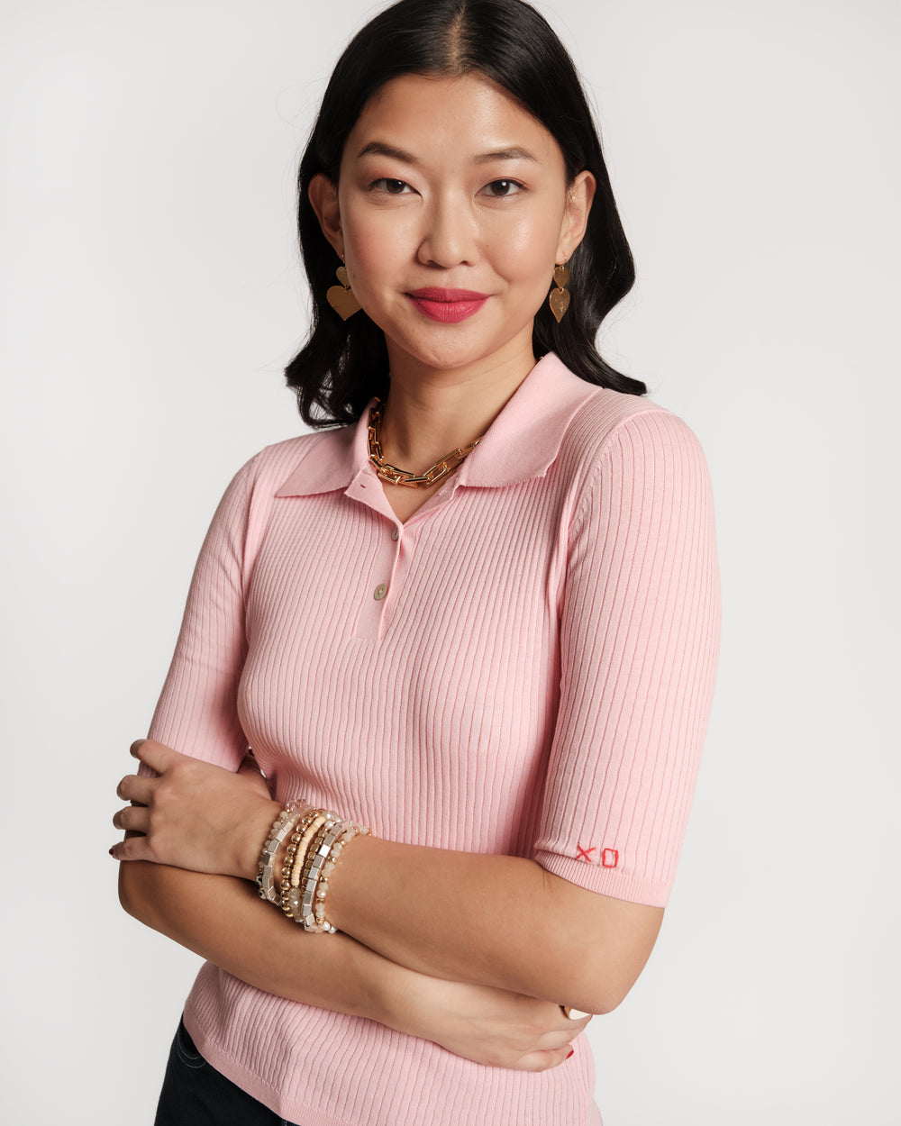 Krissy Polo - Pink Tops Frances Valentine