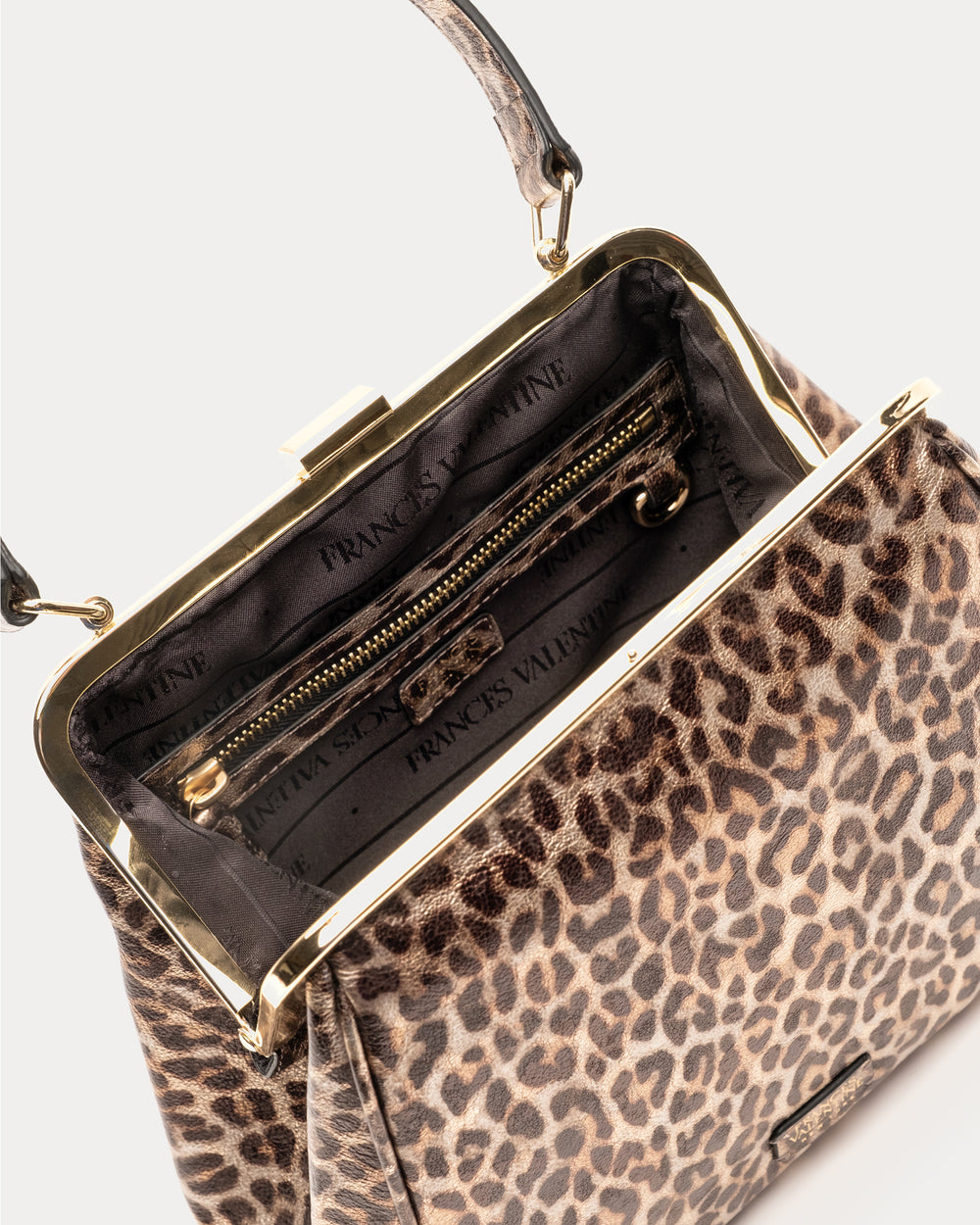 Katherine Frame Bag - Metallic Leopard Frame Bag Frances Valentine