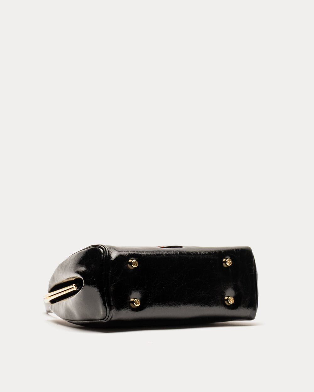 Katherine Frame Bag - Crinkled Leather Black - Frances Valentine