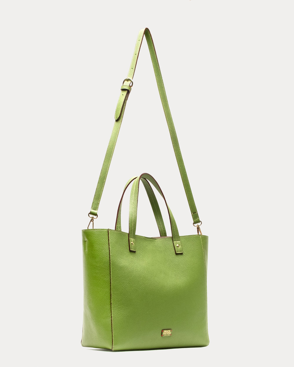 Large Margaret Tote - Tumbled Leather Fern Handbag Frances Valentine