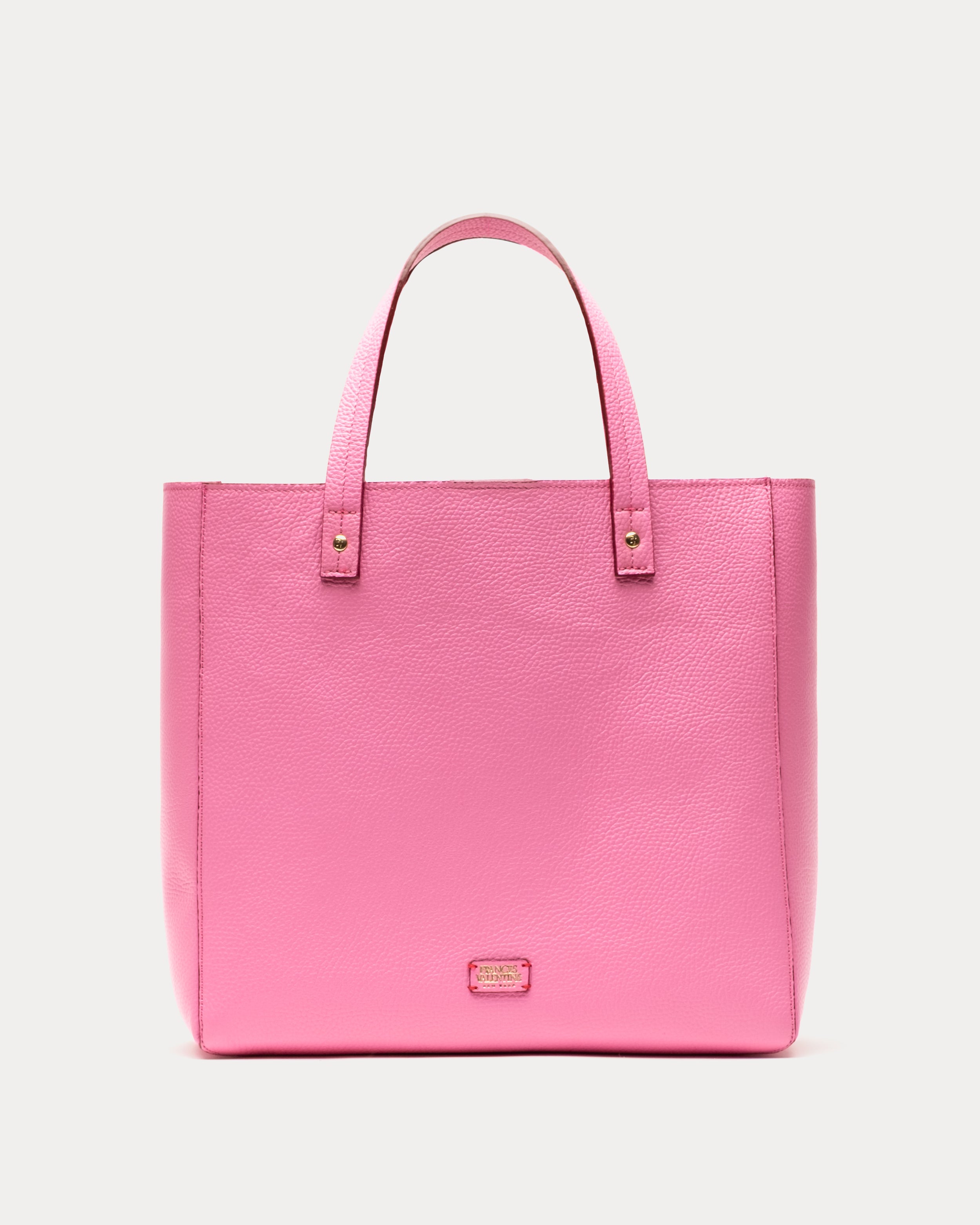 Large Margaret Tote - Tumbled Leather Canary – Frances Valentine