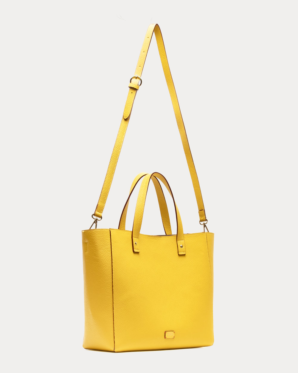 Large Margaret Tote - Tumbled Leather Canary Handbag Frances Valentine