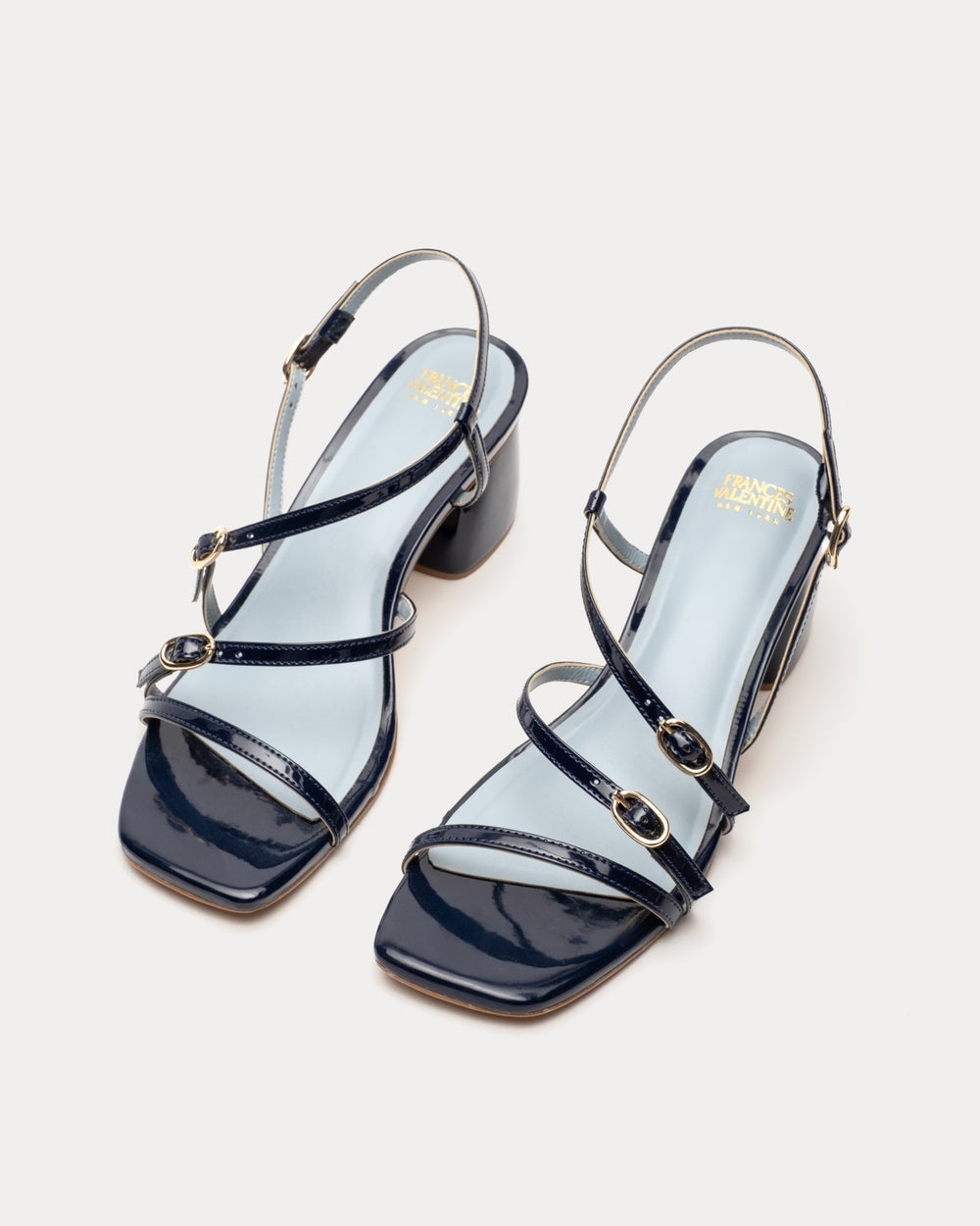 Lexi Heel Vegan Mirror Vegan Mirror Navy Frances Valentine