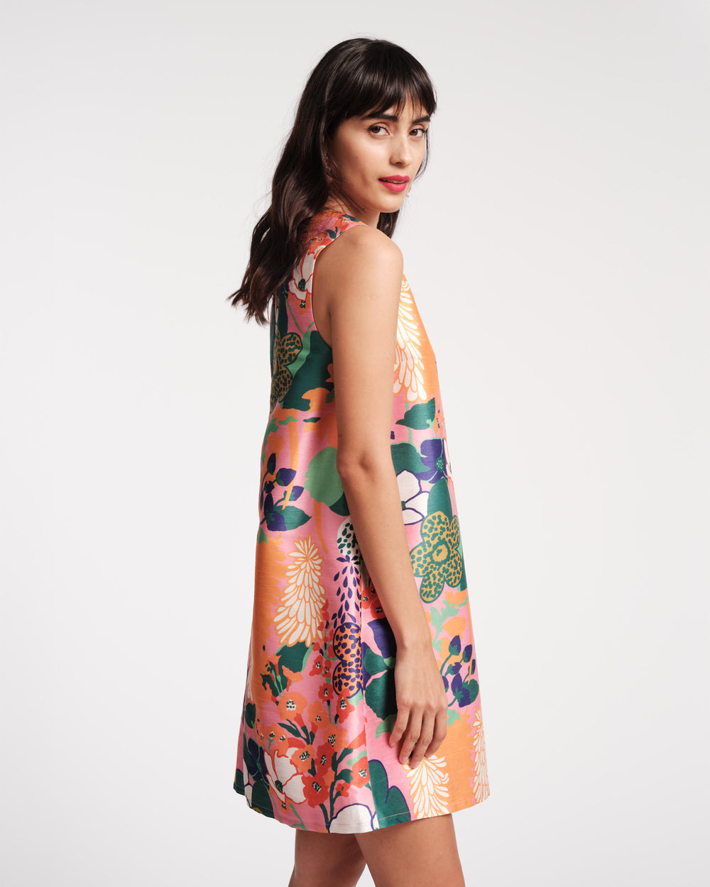 bash dresses Frances Valentine Lilly Shift Dress Botanical Bash, Pink, Size 2X