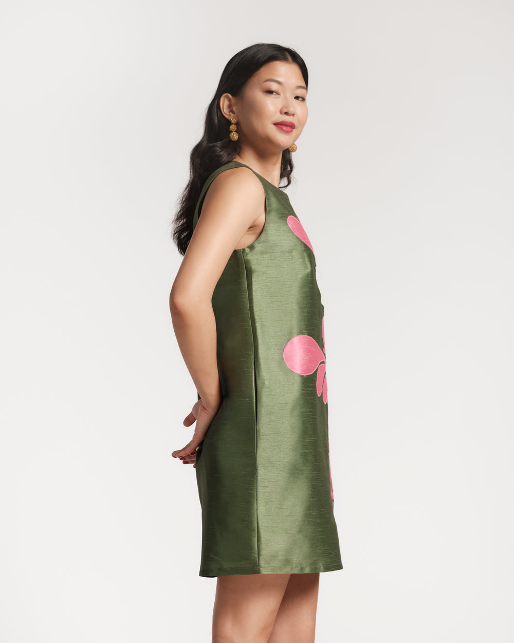 Lily Shift Dress - Mid-Century Palm Dresses Frances Valentine
