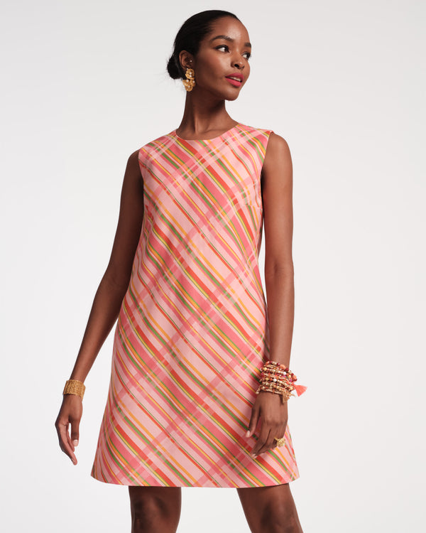 Lilly Shift Dress - Candy Ribbon Plaid - Frances Valentine