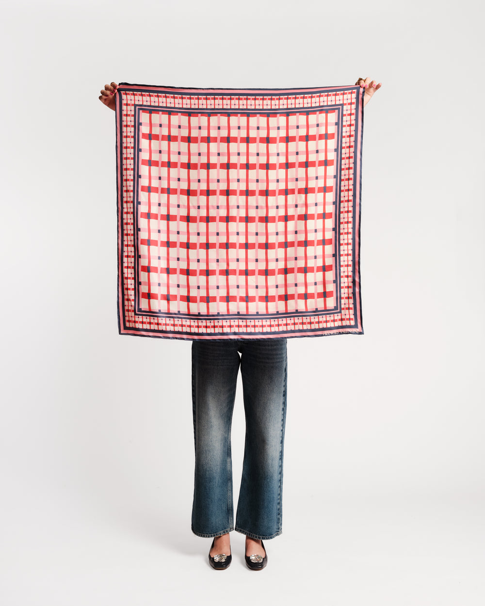 Silk Scarf 36" - Lollipop Lattice