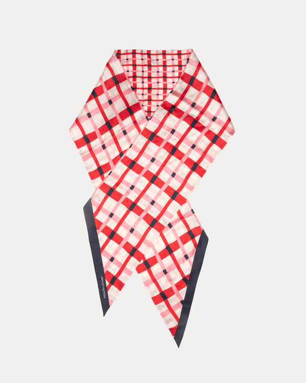 Skinny Silk Scarf - Lollipop Lattice Scarf Frances Valentine