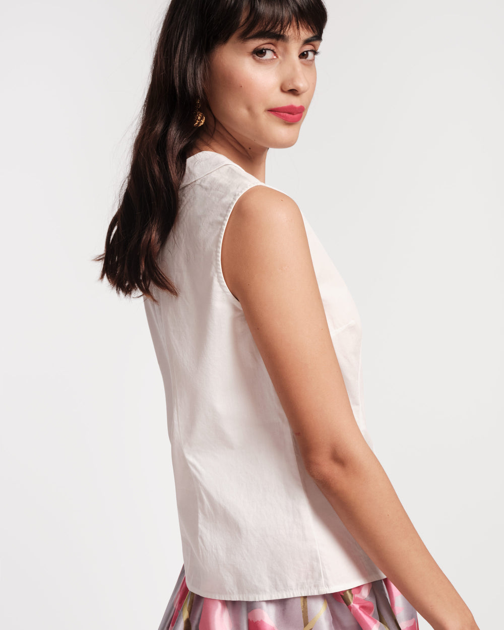 Louise Floral Collar Top - Embroidered - Frances Valentine
