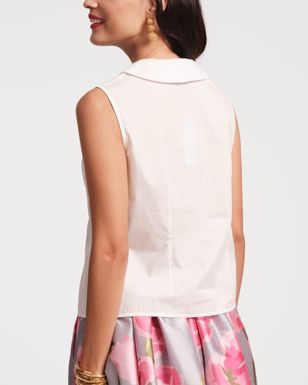 Louise Floral Collar Top - Embroidered - Frances Valentine