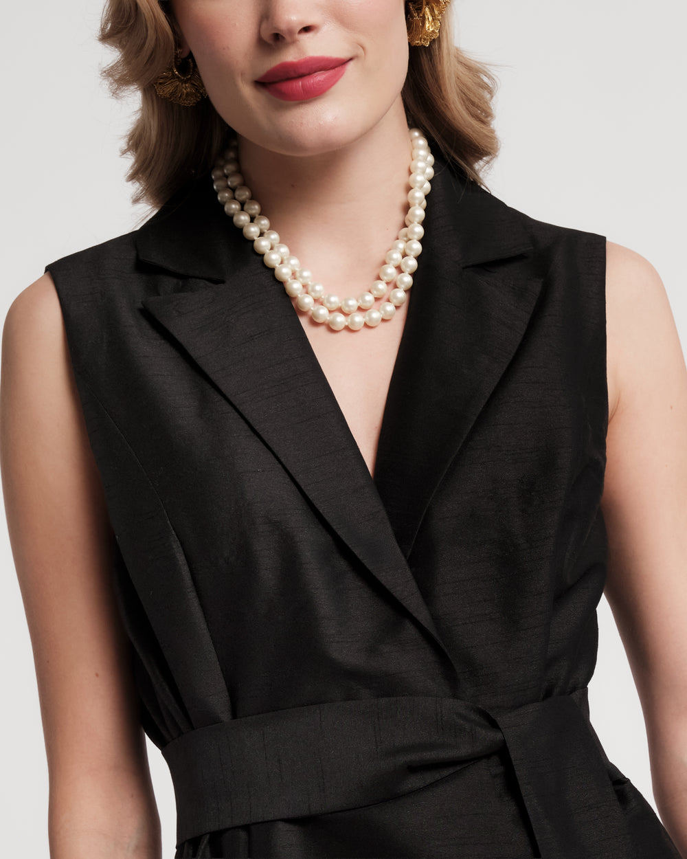Lucia Wrap Dress - Black Dresses Frances Valentine